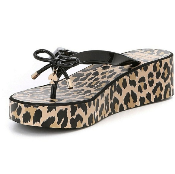 kate spade leopard flip flops